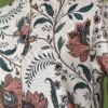 Off white cotton kurta set for women with multicolor floral print front view