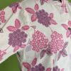 Off white cotton kurta set for women with pink floral print close-up