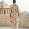 Elegant office wear cotton kurta set for women side pose