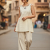 Cotton co-ord set walking pose casual wear
