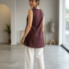 Cotton kurti back view minimal design