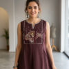 Sleeveless Cotton Short Kurti