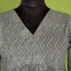 Sage Green Leheriya Peplum Short Kurti for Women