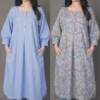 Blue square neck cotton kurta set plain and block print